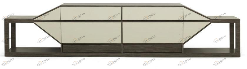 Tonino Lamborghini Casa Низкая тумба для офиса из лакированного дуба Long beach sun-id-1378835