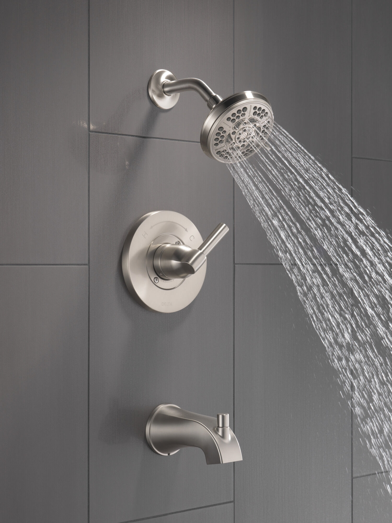 144891-SP Для ванны и душа Monitor® серии 14 Delta Faucet Becker Матовый никель Spotshield  - Вид №7