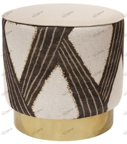 ANA ROQUE INTERIORS Пуф из круглой ткани с обивкой Luxury sun-id-1362154