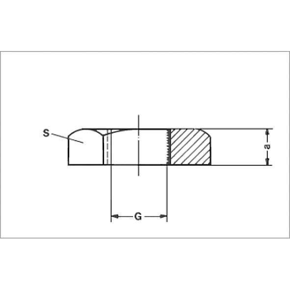 1331038 SANHA 3310 контргайка шести- гранная, латунь 3/8  SW 27 мм  - Вид №1