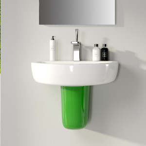 Полупьедестальный умывальник Best Color Green SANITA LUXE