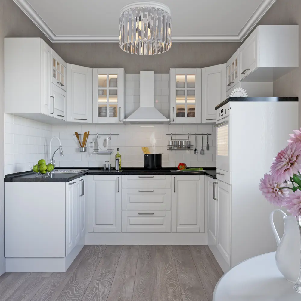 Двери для шкафа Delinia «Леда белая» 80x70 см, МДФ, цвет белый, 3 шт STLM-2071765 - Вид №2