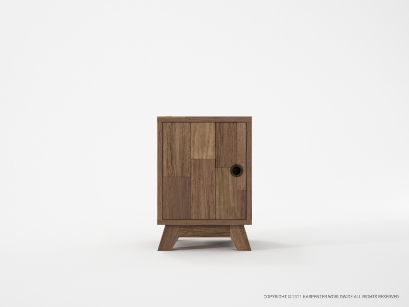 627_1335 Боковая - прикроватная тумбочка с дверцей (ii) Karpenter NEW BROOKLYN 