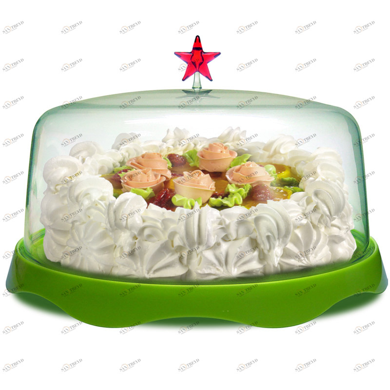 Тортовница зеленая подарочная большая Merry Tray QUALY  00-3869537 Зеленый 