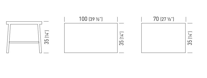 Низкий прямоугольный журнальный столик GABER WOODY ARCH-00128953 - Вид №3