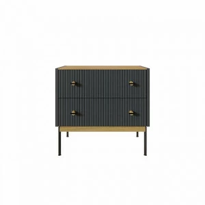 Тумба с двумя ящиками 61х64 см серая Land BRAGIN DESIGN LIVING 00-3862477 Серый