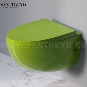 S511.121 Подвесной унитаз настенный Зеленый A. e T. Italia OVAL Италия