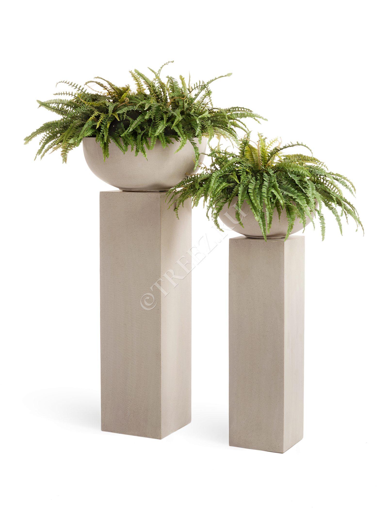 41.3317-02-007-BE-120 Кашпо  Effectory - серия Beton - Колонна - Белый песок Цветочная коллекция  - Вид №5