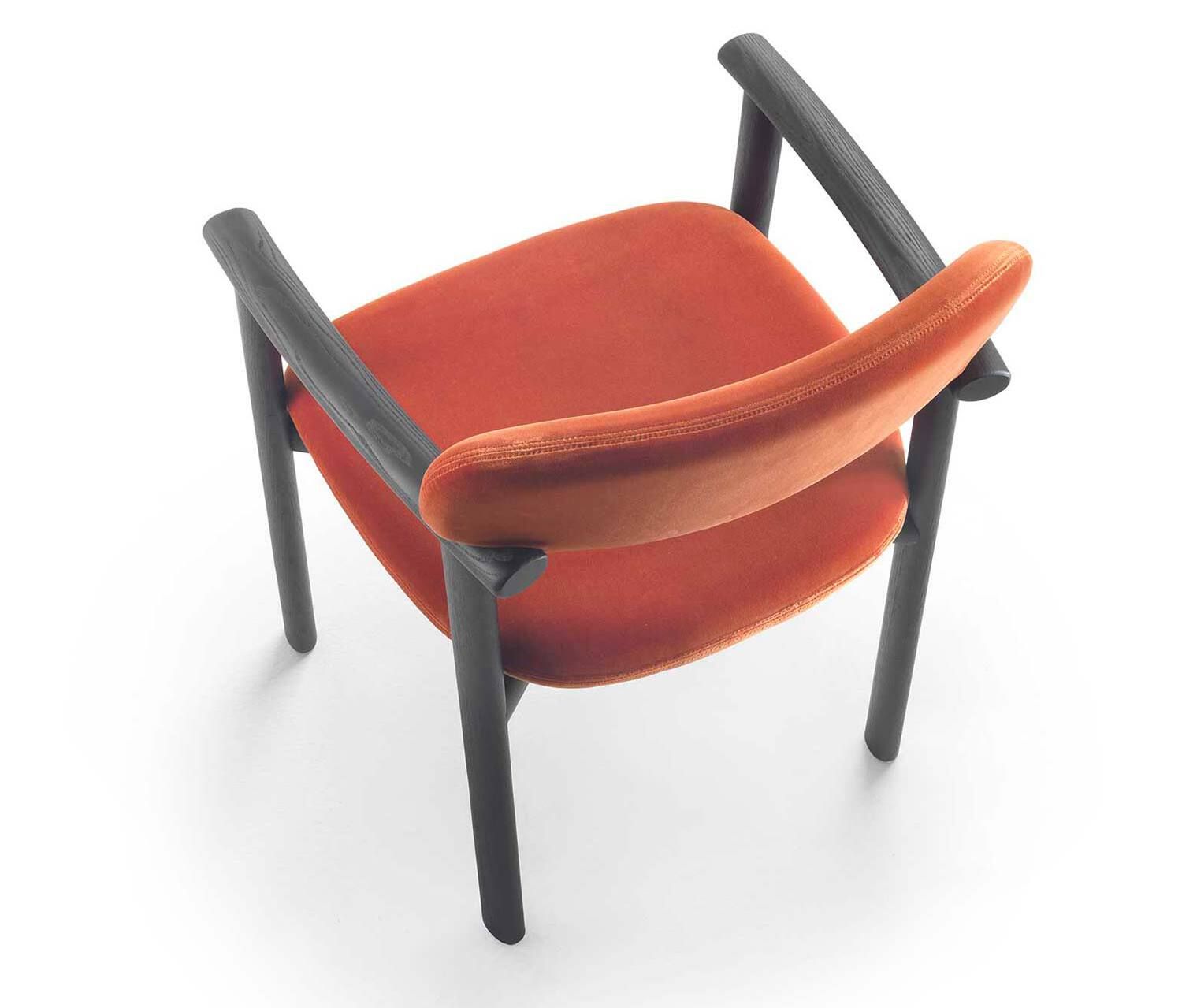 Тканевый стул с подлокотниками и деревянной рамой Marelli AFRA ARCH-00101342 - Вид №4