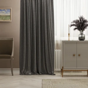 Штора на ленте Inspire Saorsa 140x280 см цвет серый