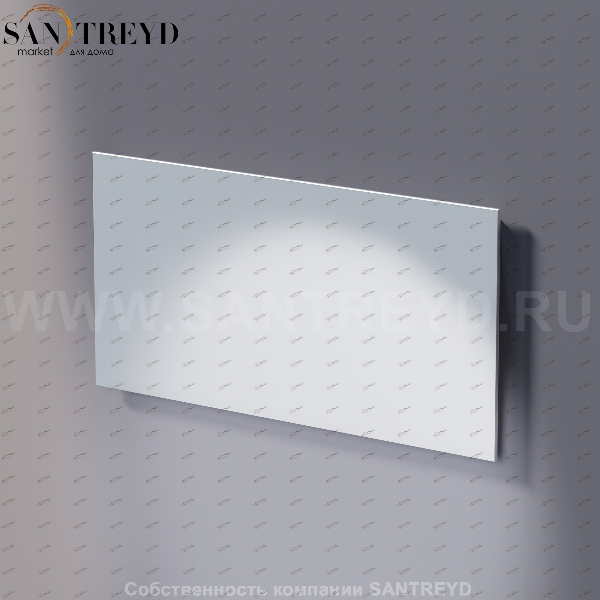 Agape NUDO Прямоугольное горизонтальное зеркало: длина 80 см, высота 40 см ASPE0840O