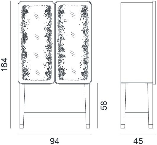 Gervasoni Буфет из орехового дерева с распашными дверцами Brick sun-id-1372995 - Вид №4