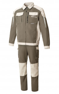 4957103 Костюм  NEW серый хаки с серым песком STATUS  Летняя спецодежда  размер 56-58/170-176