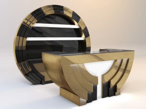 Стеклянная барная стойка с подсветкой