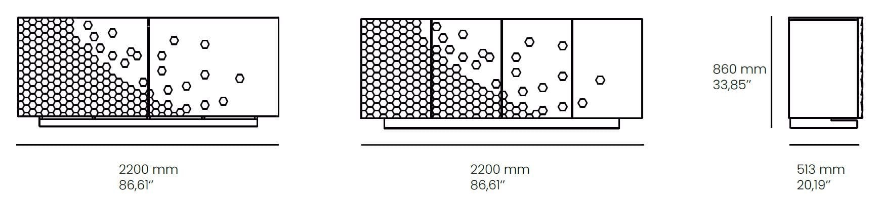 Шкаф с распашными дверями animovel Hexagone ARCH-00094276 - Вид №5