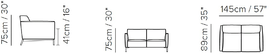 Natuzzi 2-местный тканевый диван Tratto sun-id-1394199 - Вид №2