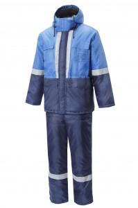 5033059 Костюм СУРГУТ утепленный ткань Оксфорд темно-синий василек  Зимняя спецодежда  размер 52-54/182-188