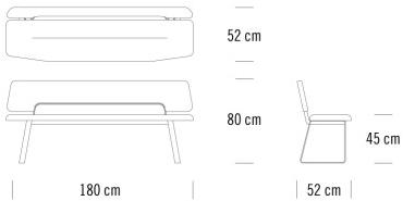 Thonet Мягкая скамья со спинкой S 1090 S 1095 p - Вид №7