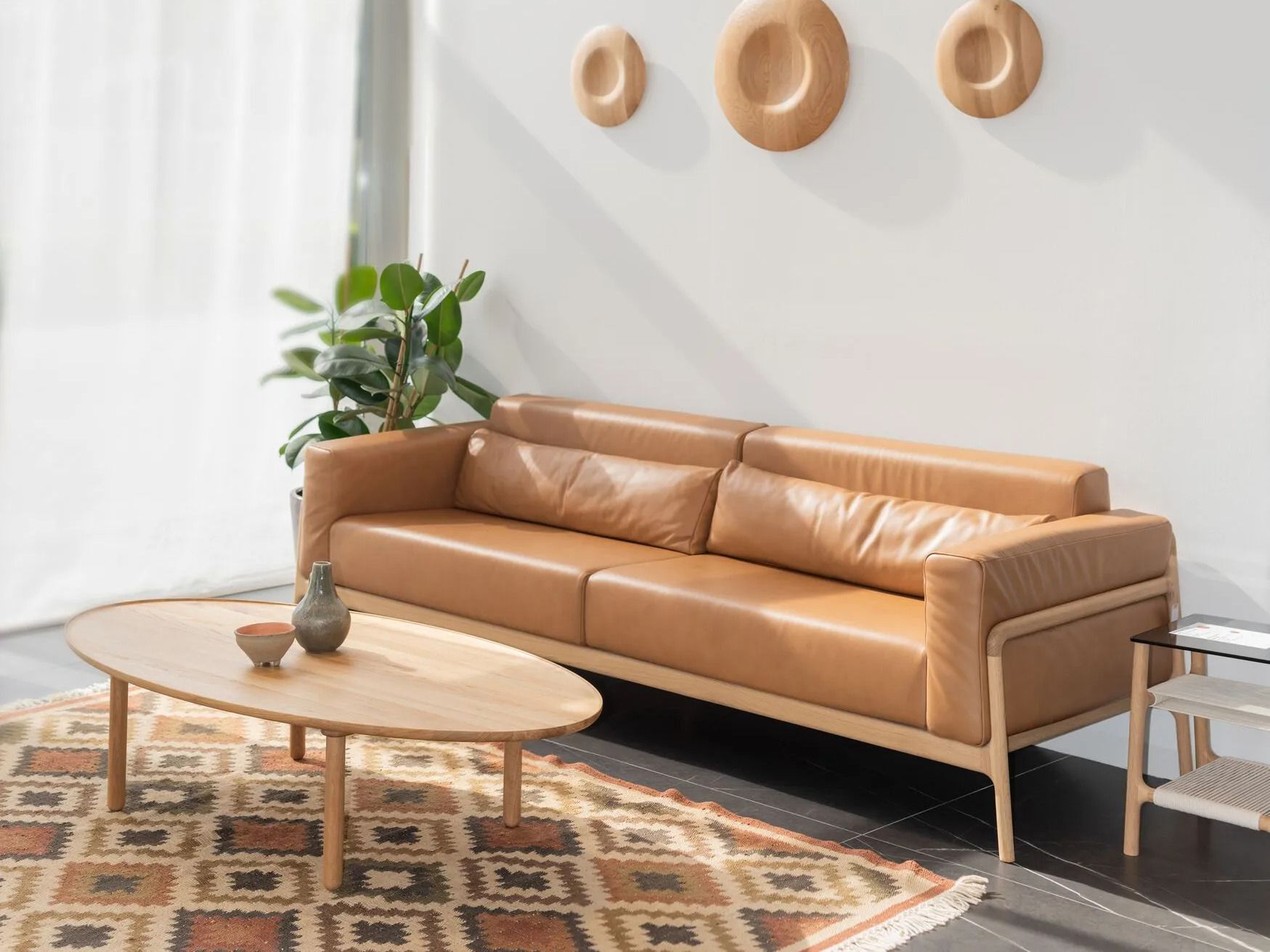 Овальный журнальный столик из дуба Gazzda Mu ARCH-00151248 - Вид №4