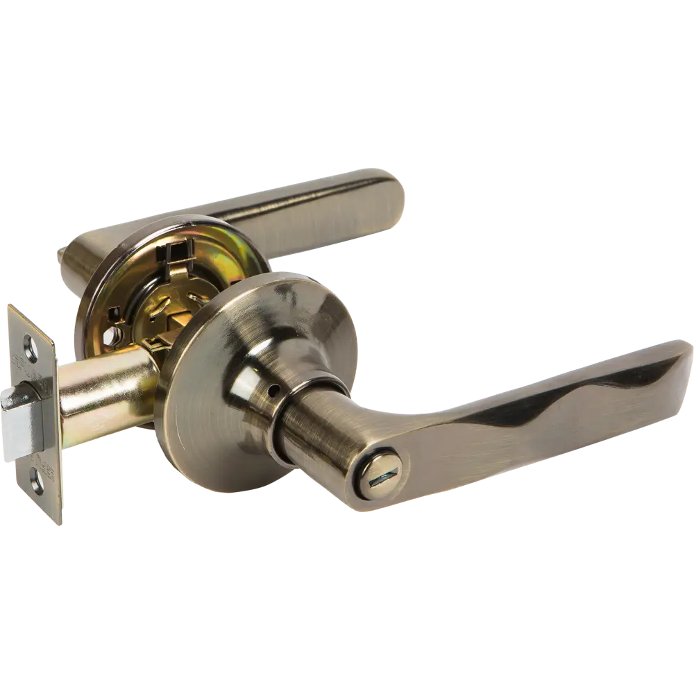 Ручка-защелка 624/BL PB-B с фиксатором ЦАМ цвет бронза FUARO STLM-2137131 - Вид №1