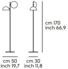 Midj Регулируемый торшер прямого света из окрашенного металла Charlotte sun-id-1436679 - Вид №3