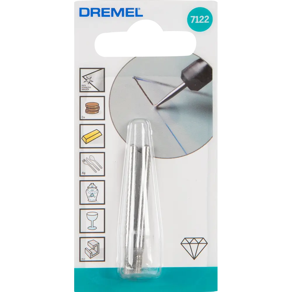 Насадка круговая с алмазным покрытием Dremel 7122, 2.4 мм 13723216 STLM-2145644  - Вид №2