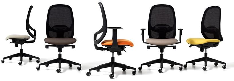 Diemme Регулируемое по высоте офисное кресло из 5-спицевой сетки с колесами Hop sun-id-1449473 - Вид №3