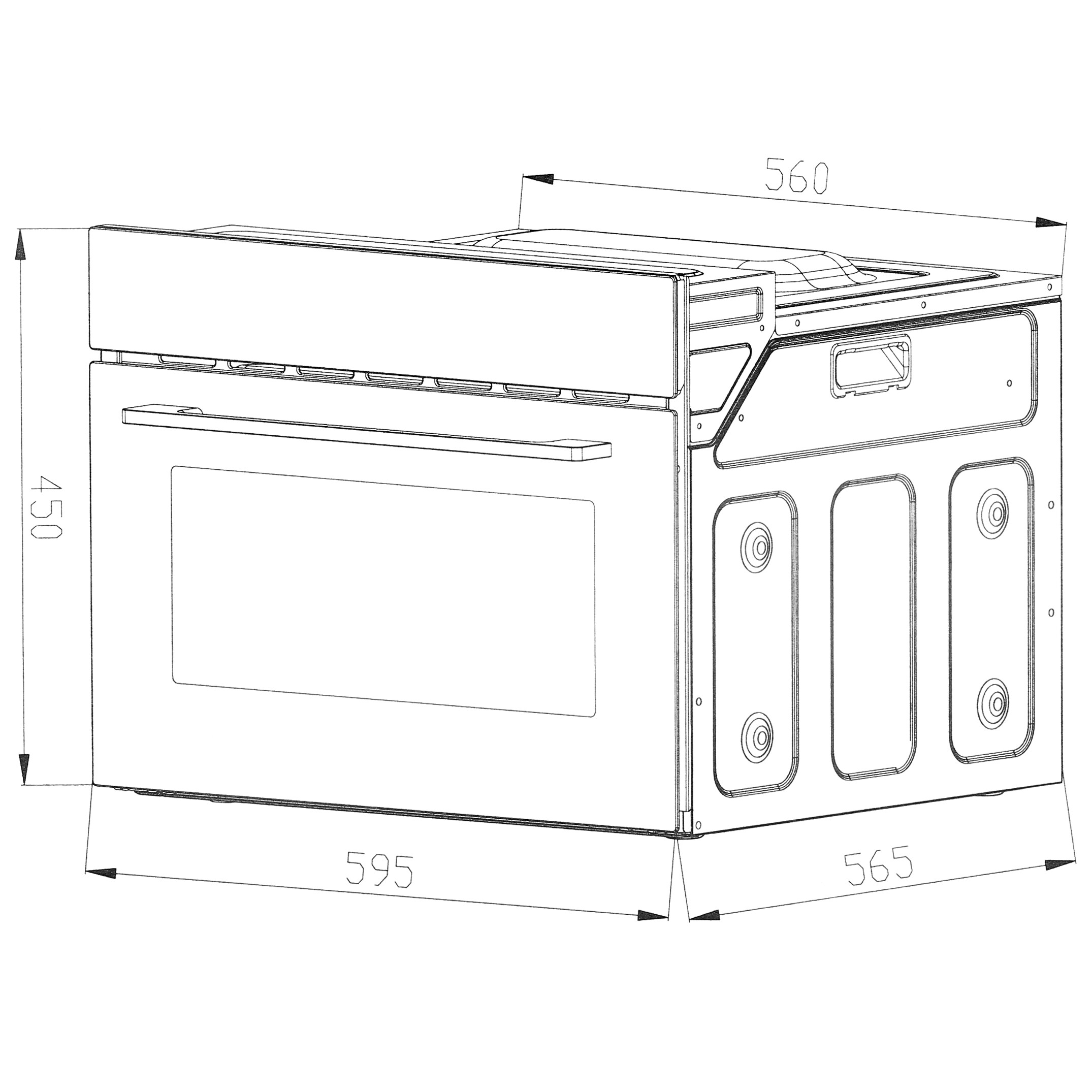 5404675 Электрический духовой шкаф DEXP 1YLO60CDW белый STDN-0009874 - Вид №8