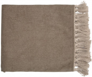 Покрывало с бахромой dusty taupé 180х130 см