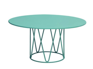 Круглый садовый столик из оцинкованной стали