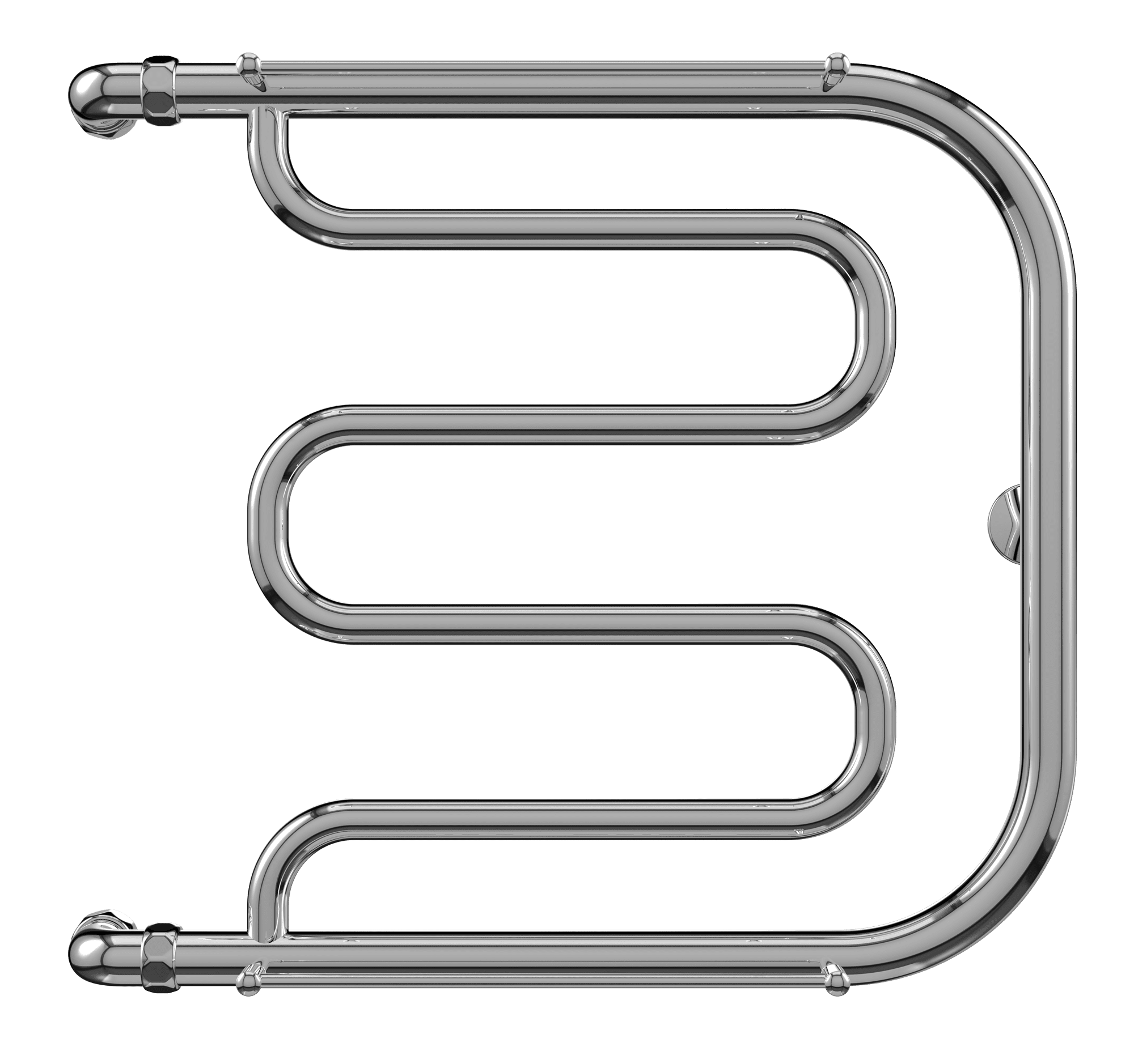 4620768880919 ЭКОНОМ Фокстрот AISI 32х2 600х600 Полотенцесушитель TERMINUS Нержавеющая сталь - Вид №1