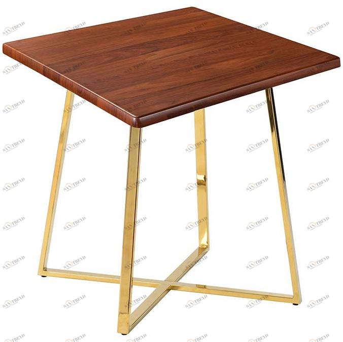 30546 Стол Haku Gold 80x80 орех R-HOME 980404 + 170505nut