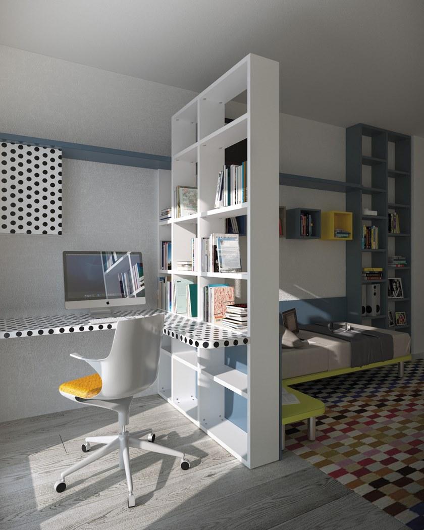 De Rosso Двусторонний открытый книжный шкаф на заказ из пвх Alfabeto sun-id-1489239 - Вид №2