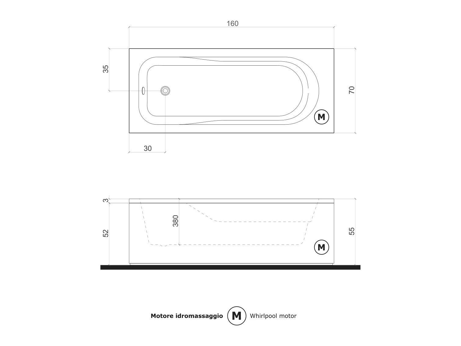 Прямоугольная ванна с гидромассажем Gruppo Treesse мебель для ванной комнаты - прямоугольные ванны ARCH-00011558 - Вид №3