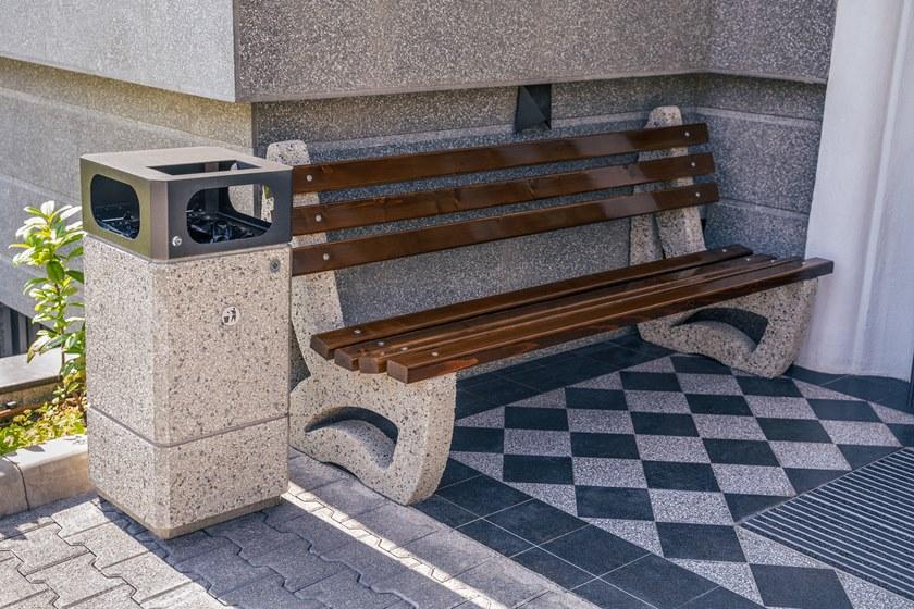 ENCHO ENCHEV - ETE Бетонный мусорный бак с крышкой для улицы  182  - Вид №2