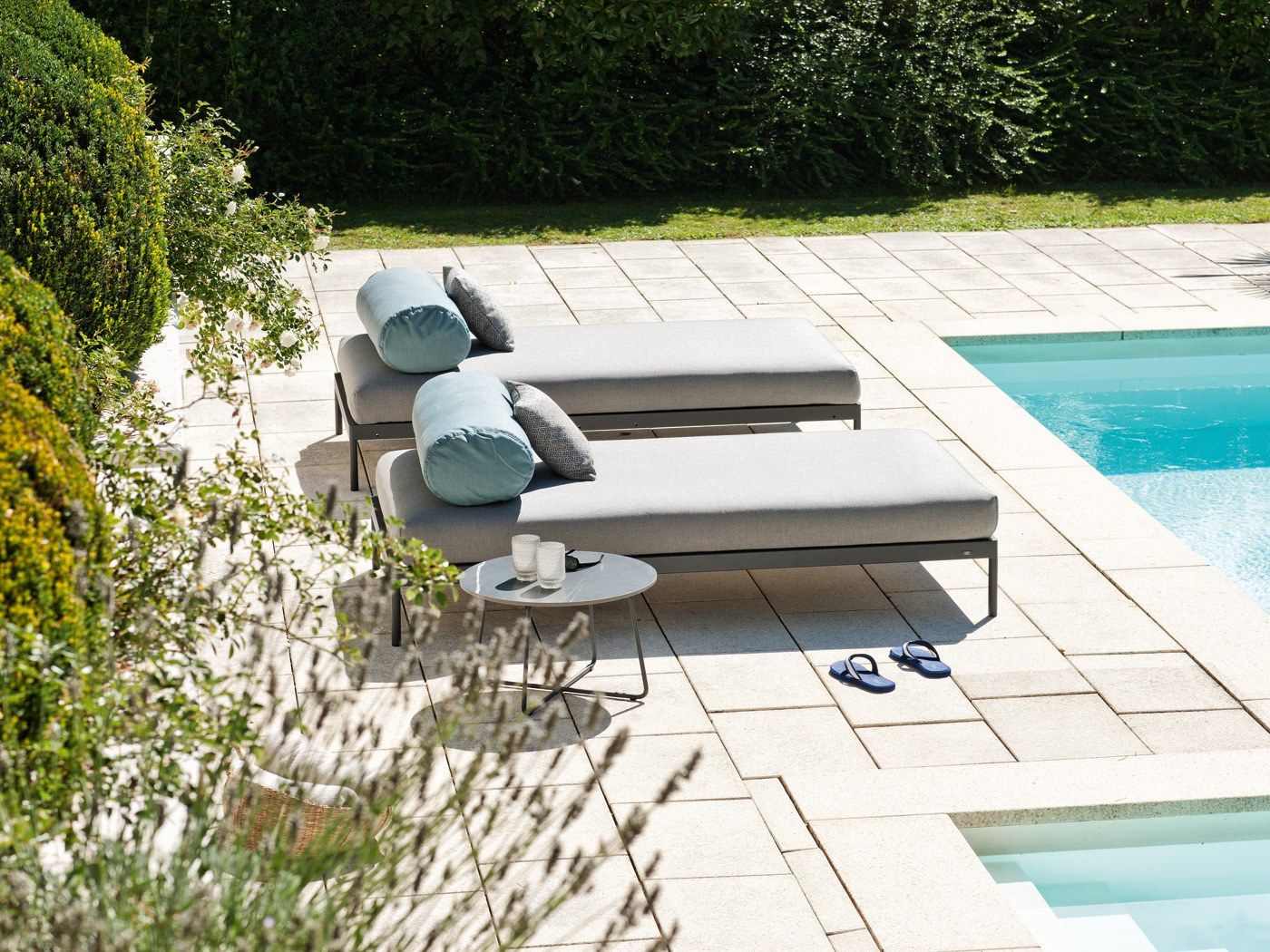 Садовая скамейка из ткани и алюминия FISCHER MÖBEL Kairos ARCH-00077075