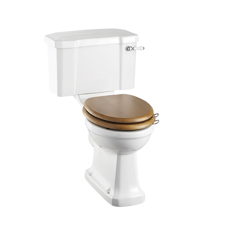 Burlington Jet Стандартный унитаз CC с бачком с рычагом 520 Белый с черным рычагом P5 C1 BLA 