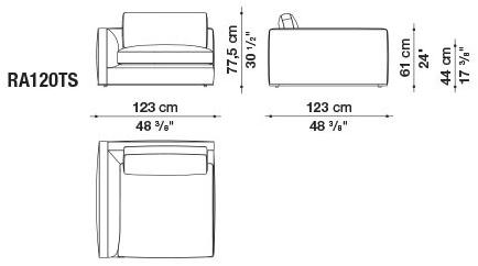 B&B Italia Модульный угловой диван из ткани Richard sun-id-1472345 - Вид №56