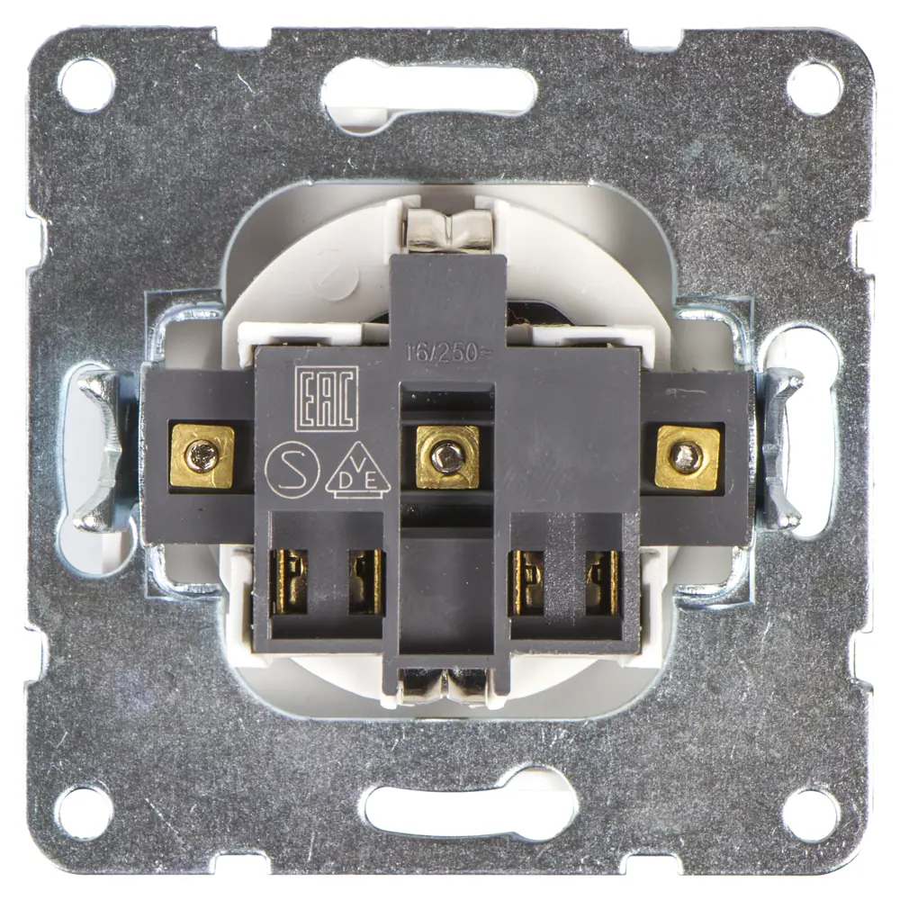 Розетка LK Studio LK60, с заземлением, крышка, цвет белый STLM-2100776 - Вид №2