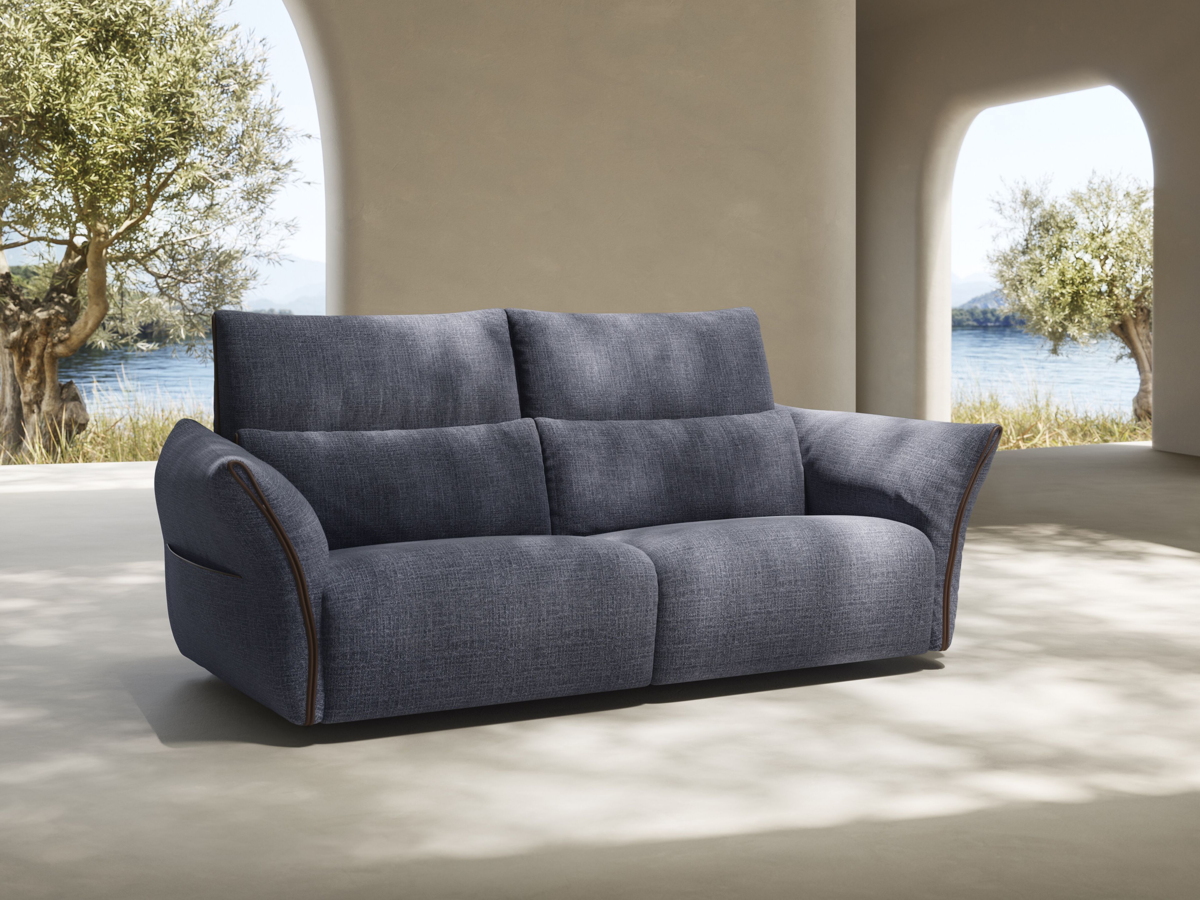 2-местный тканевый или кожаный диван Natuzzi Italia Wellbe ARCH-00148138 - Вид №7