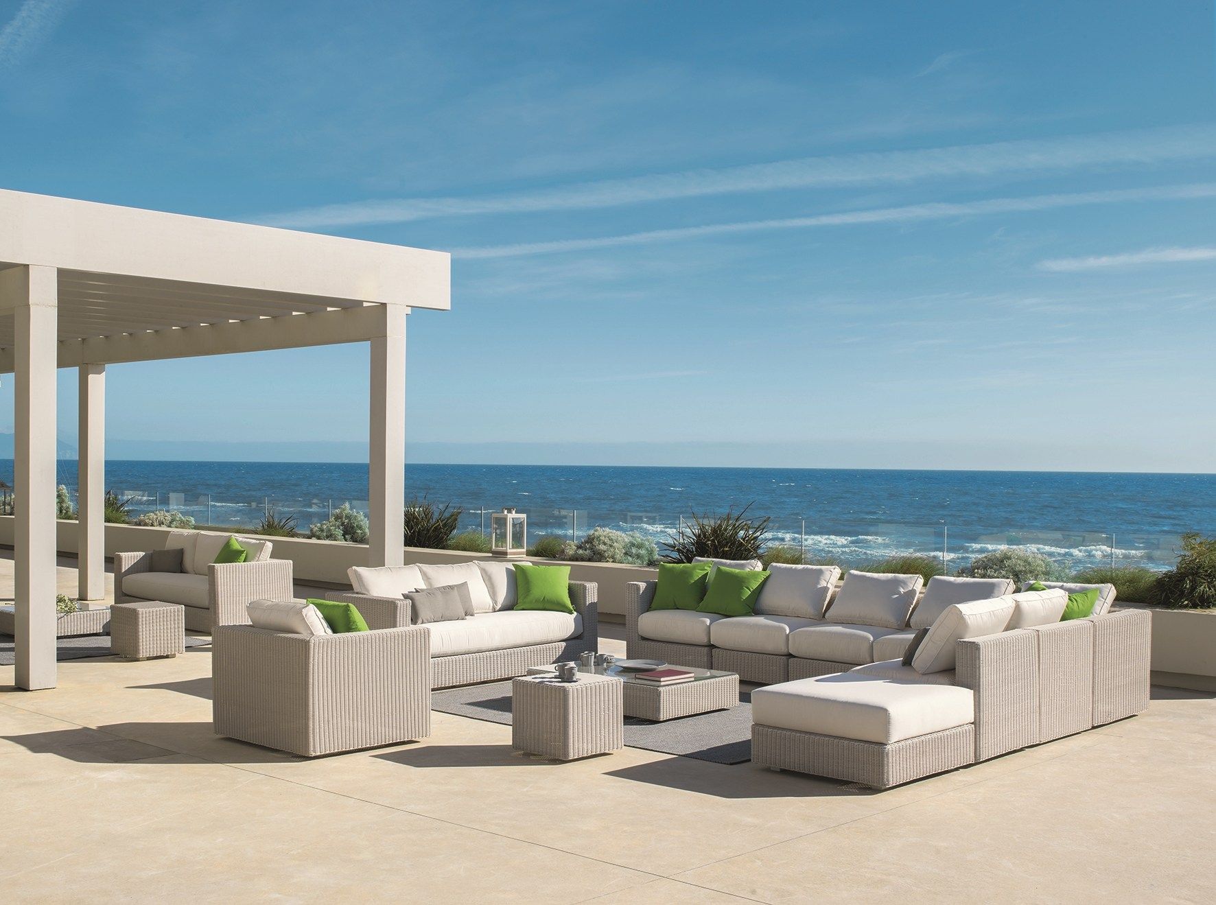 Квадратный садовый пуф в Ethimo EtWick® ARCH-00118375 - Вид №2