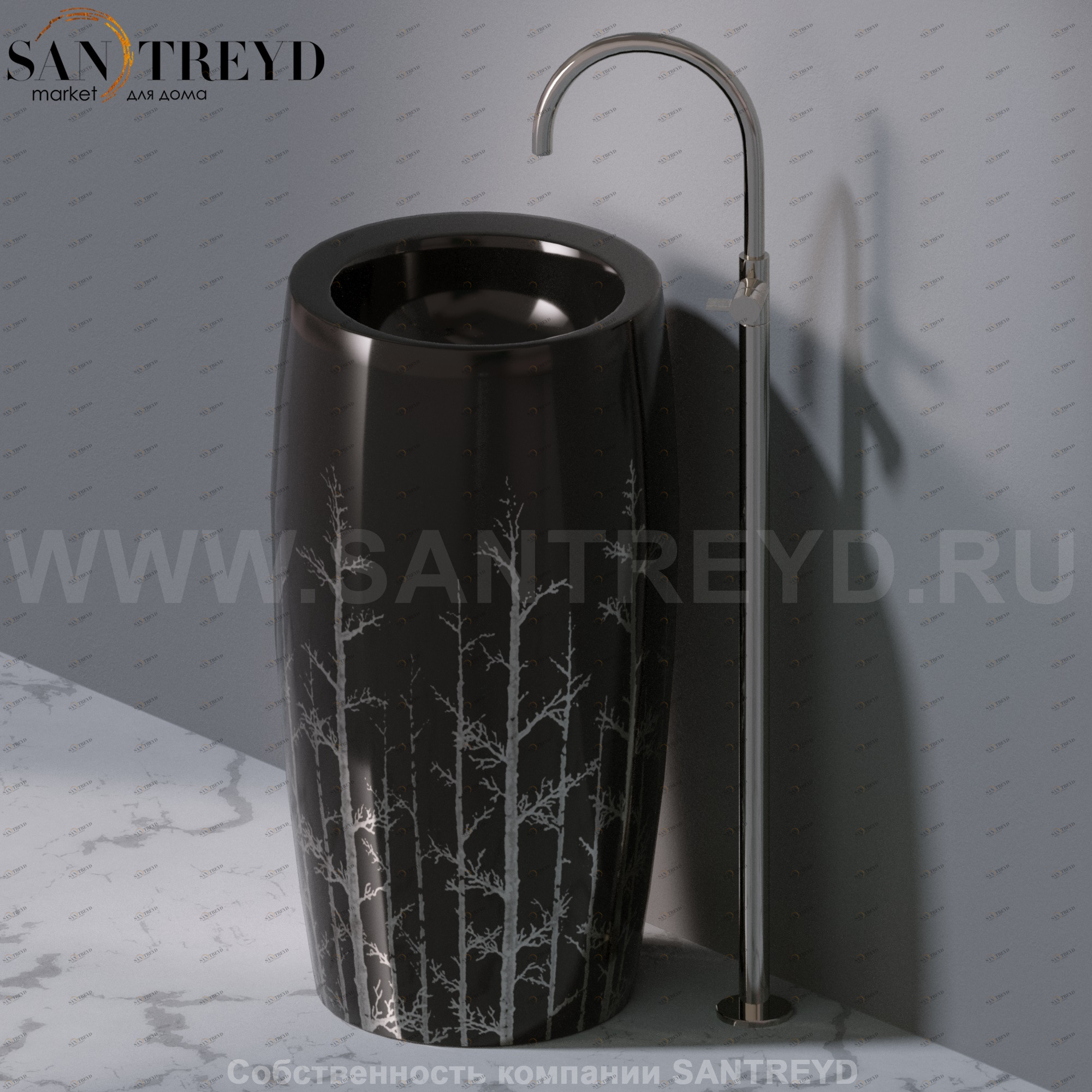 L100T0R0VT.406P Напольная раковина стоящая круглая A. e T. Italia SPOT AeT ITALIA TOTEM