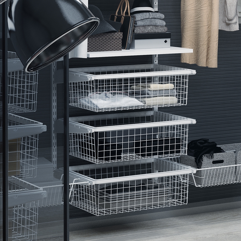 Сетчатая корзина для рамы , 555х410х185 мм, белый LJPS0358 Public Steel Россия  - Вид №3