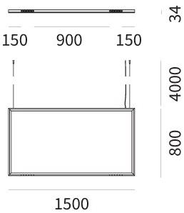 Lucifero's Светодиодная подвесная лампа из экструдированного алюминия File flex square Fxs04.9 - Вид №1