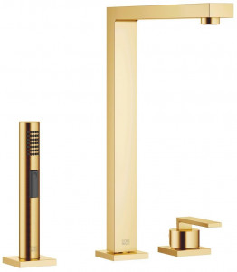 32800680-28_1_27722970-28_1 Смеситель на два отверстия с отдельными розетками с душевым гарнитуром для ополаскивания - латунь сатинированная Dornbracht Lot