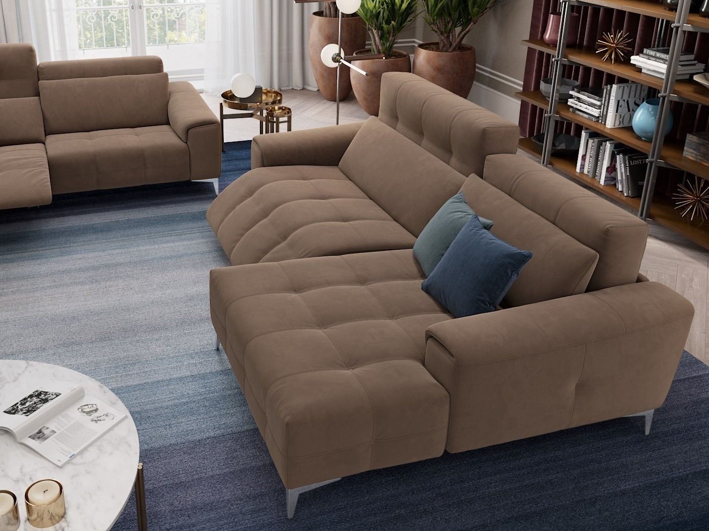 Тканевый диван с полуостровом Sofanella Саленто ARCH-00034169 - Вид №6