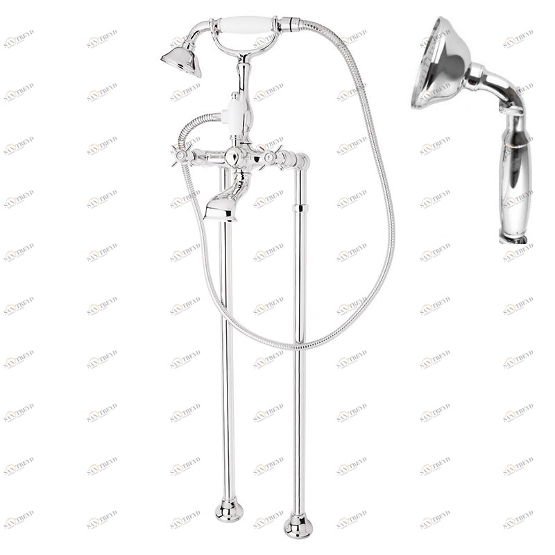 Напольный смеситель для ванны с ручным душем, шлангом 150 см CEZARES LORD-VDP-01-M