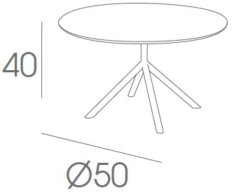FueraDentro Круглый стеклянный садовый столик Shell Ssd50 - Вид №2