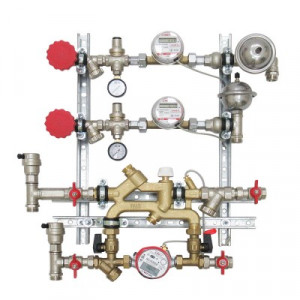VT.NM.GF.06.MB.0 Квартирная станция для систем отопления и водоснабжения Valtec 1,5/0,6 м куб./ч, M-BUS
