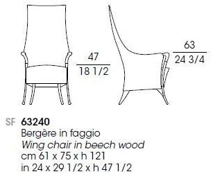 Giorgetti Кресло из ткани с высокой спинкой Progetti sun-id-1502284 - Вид №1